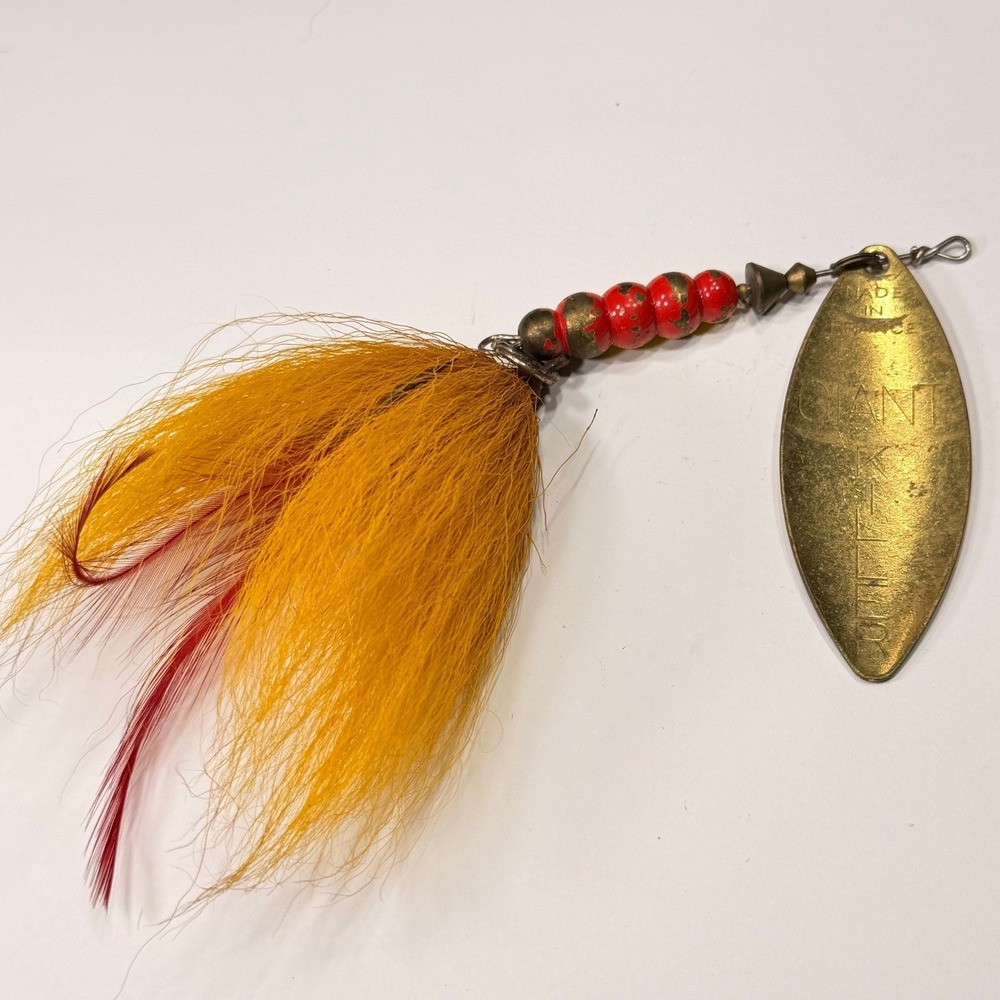 Mepps Giant Killer Vintage Inline Spinner Fishing Lure Made in France Brass 6''